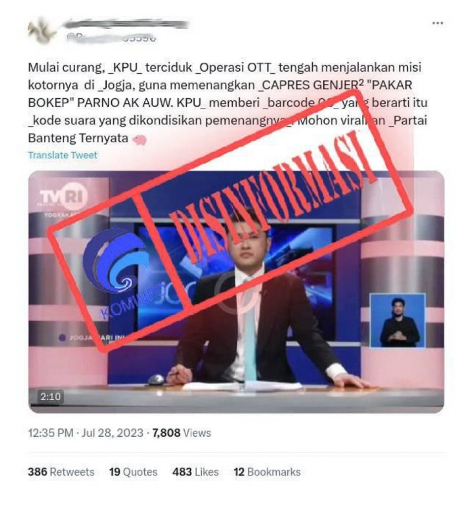 DISINFORMASI] KPU Terciduk Tengah Menjalankan Misi Kotornya di Kota  Yogyakarta | Infohoax Badung