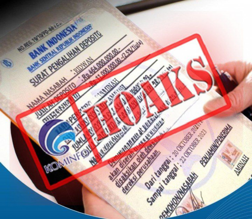 Hoaks Surat Pengalihan Deposito Mengatasnamakan Bank Indonesia Infohoax Badung 6909